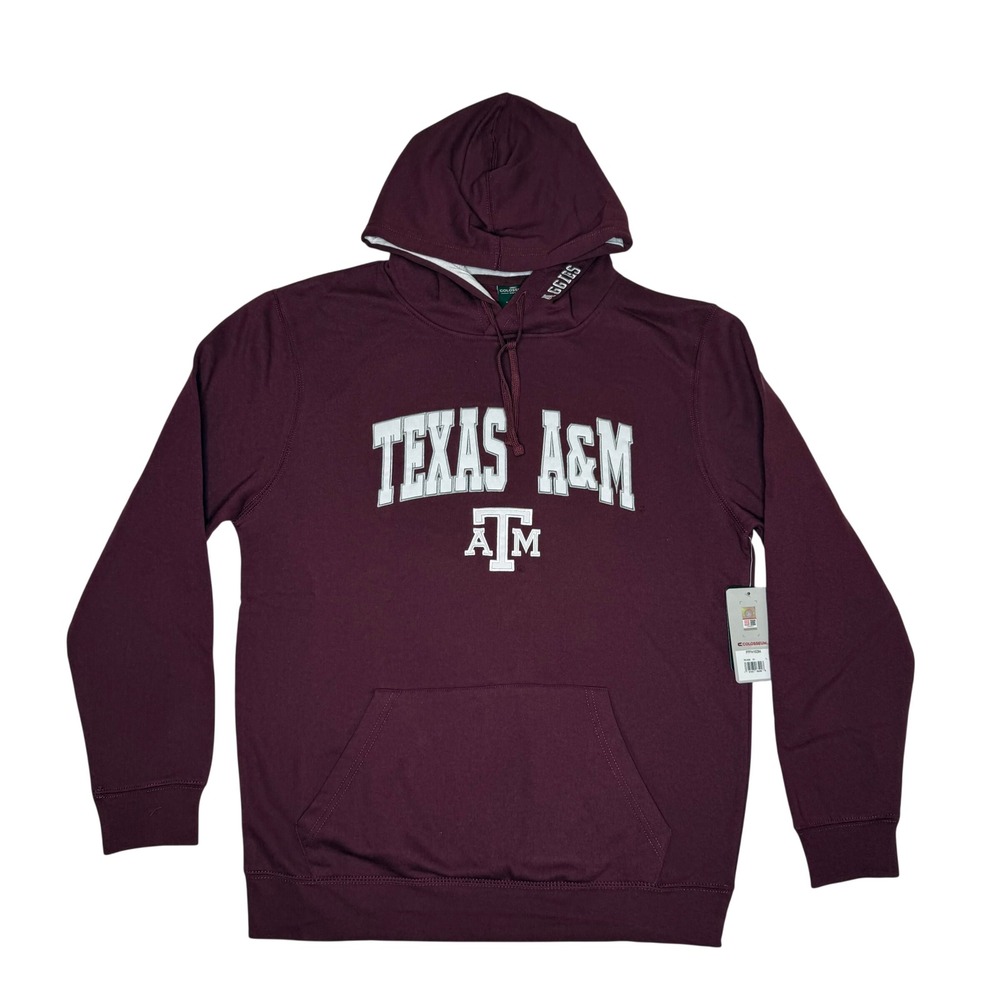NWT Colosseum Texas A&M Aggies Arch Logo 3.0 Hoodie Men's L Maroon